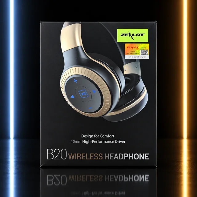هدفون بیسیم زلوت مدل ZEALOT B20 با میکروفون و ورودی AUX